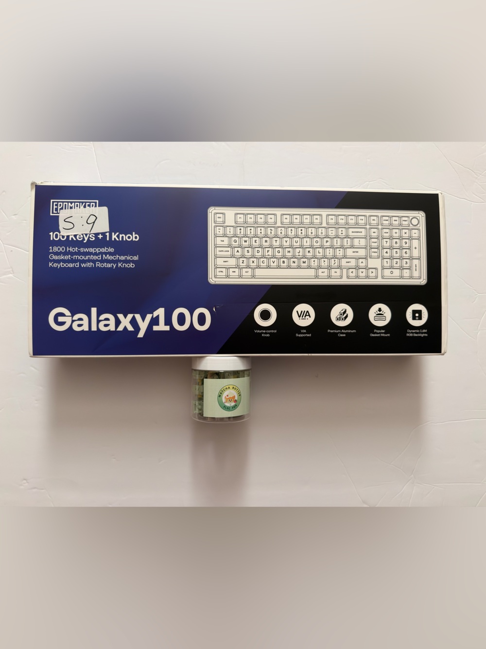 Epomaker Galaxy 100 Aluminum Mechanical Keyboard HMX Switches Matcha Butter milk